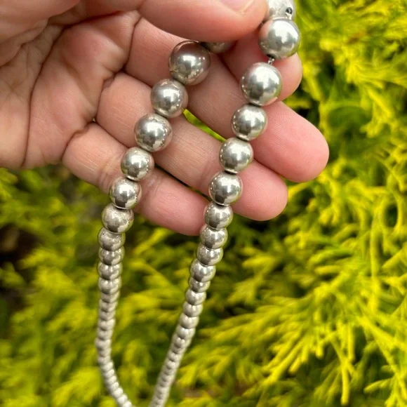 Tiffany & Co. Sterling Silver Graduated Bead Necklace - Picture 11 of 15